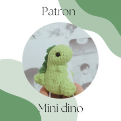 Crochet Pattern for Cute Mini Dinosaur Amigurumi Toy