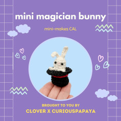 Crochet Pattern for Mini Magician Bunny in a Hat
