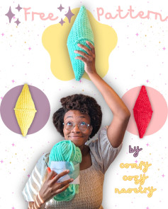 Crochet Pattern for Soft Leaf-Shaped Plush Toy