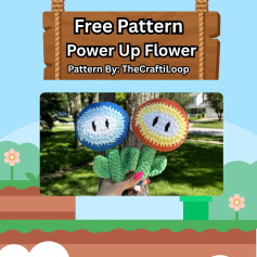 Crochet Pattern: Playful Power Up Flower Design for Craft Lovers
