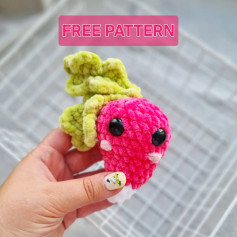 Crochet Radish Amigurumi Free Pattern for Beginners