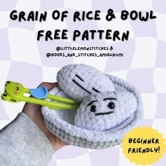 Crochet Rice and Bowl Pattern for Beginners