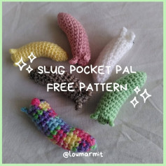 Crochet Slug Pocket Pal Pattern for Beginners - Free and Easy!