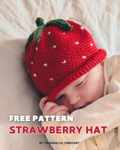 Crochet Strawberry Hat Pattern for Beginners - Free and Easy