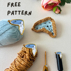 Crochet Surreal Clock Pattern Inspired by Salvador Dalis Melting Clocks