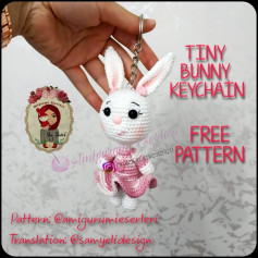 Crochet Tiny Bunny Keychain with Free Pattern Available
