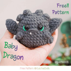 Crochet Your Own Adorable Baby Dragon with This Free Pattern