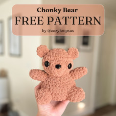 Crochet Your Own Adorable Chonky Bear with This Free Pattern