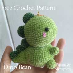 Crochet Your Own Adorable Dino Bean Plushie with Free Pattern