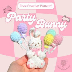 Crochet Your Own Adorable Party Bunny with Balloons