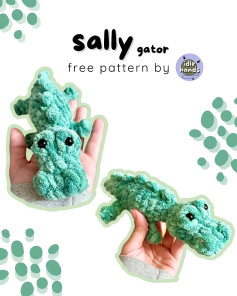 Crochet Your Own Adorable Sally Gator Plushie with This Free Pattern