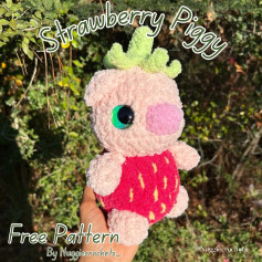 Crochet Your Own Adorable Strawberry Piggy with Free Pattern