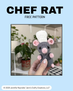 Crochet Your Own Chef Rat with This Free Pattern