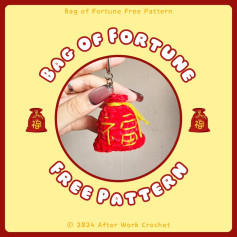 Crochet Your Own Lucky Fortune Bag Keychain Pattern