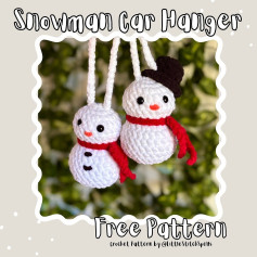 Crochet Your Own Snowman Car Hanger with This Free Pattern