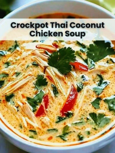 Crockpot Thai Coconut Chicken Soup