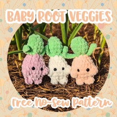 Cute Baby Root Veggies Crochet Pattern for Beginners