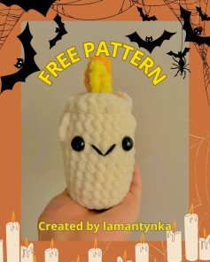 Cute Candle Amigurumi Free Crochet Pattern for Halloween