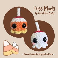 Cute Candy Corn Crochet Mods for Halloween
