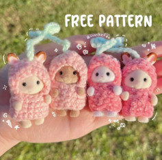 Cute Crochet Animal Keychain Free Pattern for Beginners