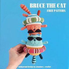 Cute Crochet Cat Pattern for Beginners: Bruce the Cat Amigurumi