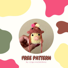 Cute Crochet Chick with Hat Free Pattern by virgo.crochetdiary