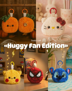 Cute Crochet Keychains Featuring Popular Cartoon Characters and Fruits