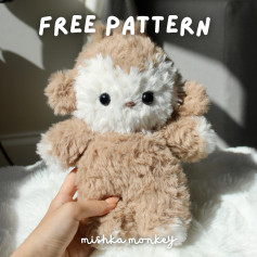 Cute Crochet Plush Monkey Free Pattern Tutorial