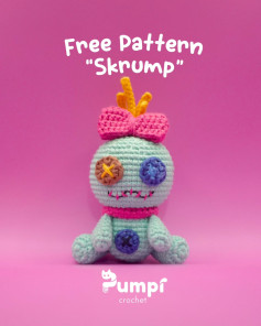 Cute Crochet Skrump Amigurumi Pattern Free to Download