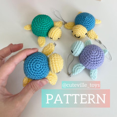 Cute Crochet Turtle Keychain Pattern for Beginners