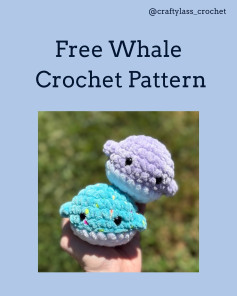 Cute Crochet Whales: Free Pattern for Beginners