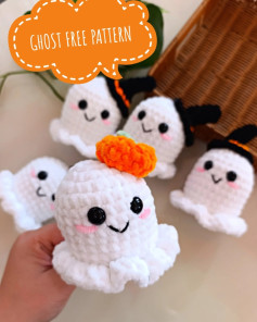 Cute Halloween Ghost Crochet Pattern for Beginners