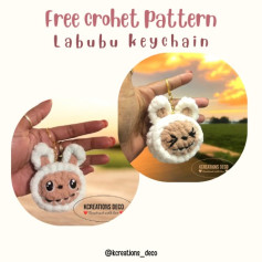 Cute Labubu Keychain Crochet Pattern for Beginners