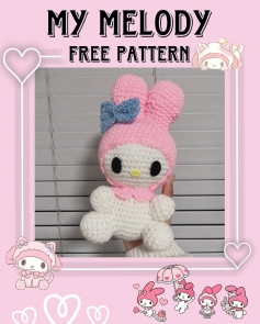 Cute My Melody Crochet Pattern for Free