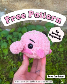 Cute Pink Elephant Crochet Pattern - No Sewing Required