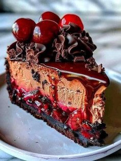 Decadent Chocolate Cherry Dream Cheesecake