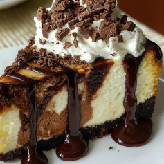 Decadent Chocolate Swirl Brownie Cheesecake Delight