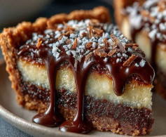 Delícia Cremosa de Coco com Chocolate