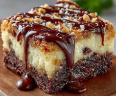 Delícia de Chocolate Branco com Crocante de Castanhas