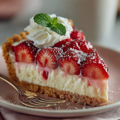 Delícia Gelada de Morango com Biscoito Crocante