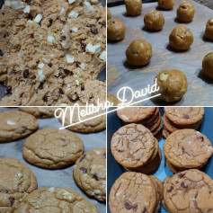 Double Chocolate Delight Cookies with a Golden Crunch