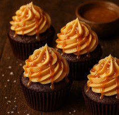Espresso Infused Salted Caramel Chocolate Cupcakes
