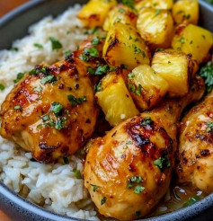 Frango com Abacaxi Caramelizado ao Molho Agridoce