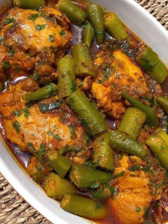 Frango com Quiabo Crocante ao Limão