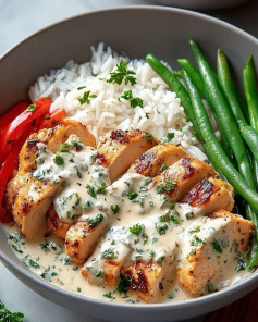 Frango Cremoso com Ervas e Alho Delicioso