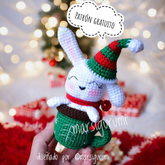 Free Crochet Pattern: Christmas Bunny in a Cup Amigurumi