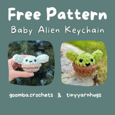 Free Crochet Pattern: Cute Baby Alien Keychain Tutorial