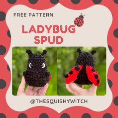 Free Crochet Pattern for Adorable Ladybug Spud Toy