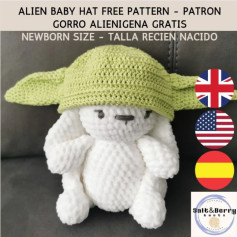 Free Crochet Pattern for Alien Baby Hat - Newborn Size