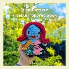 Free Crochet Pattern for Colorful Doll with Tester Acknowledgment